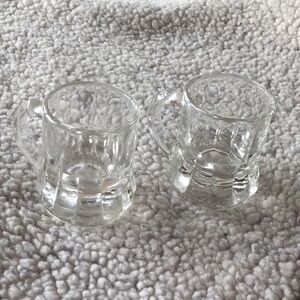 Pair of mug shot glasses made by federal company USA
